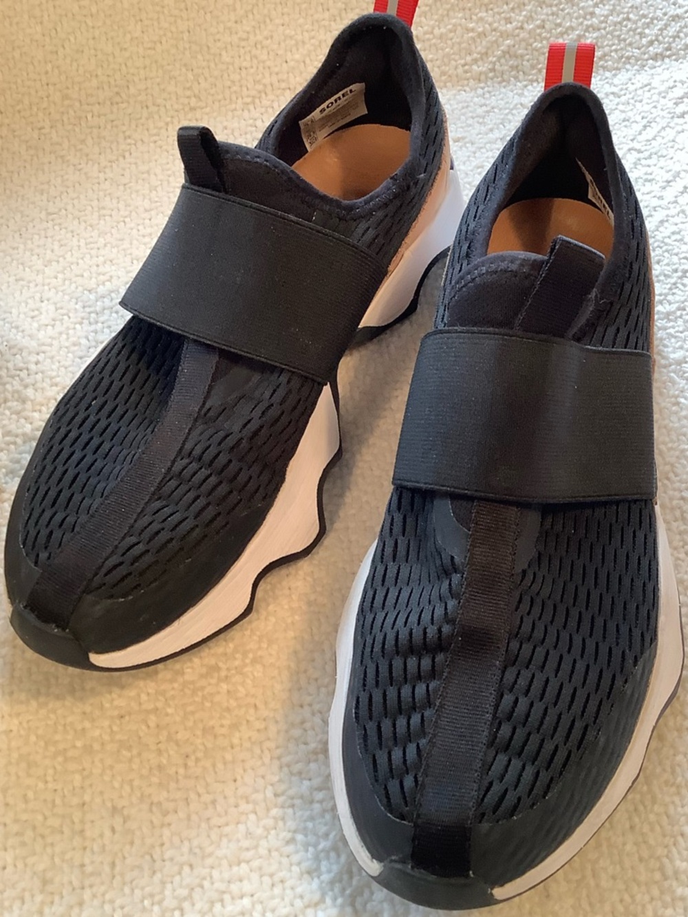 Sorel Kinetic II Black Mesh Leather Sneaker